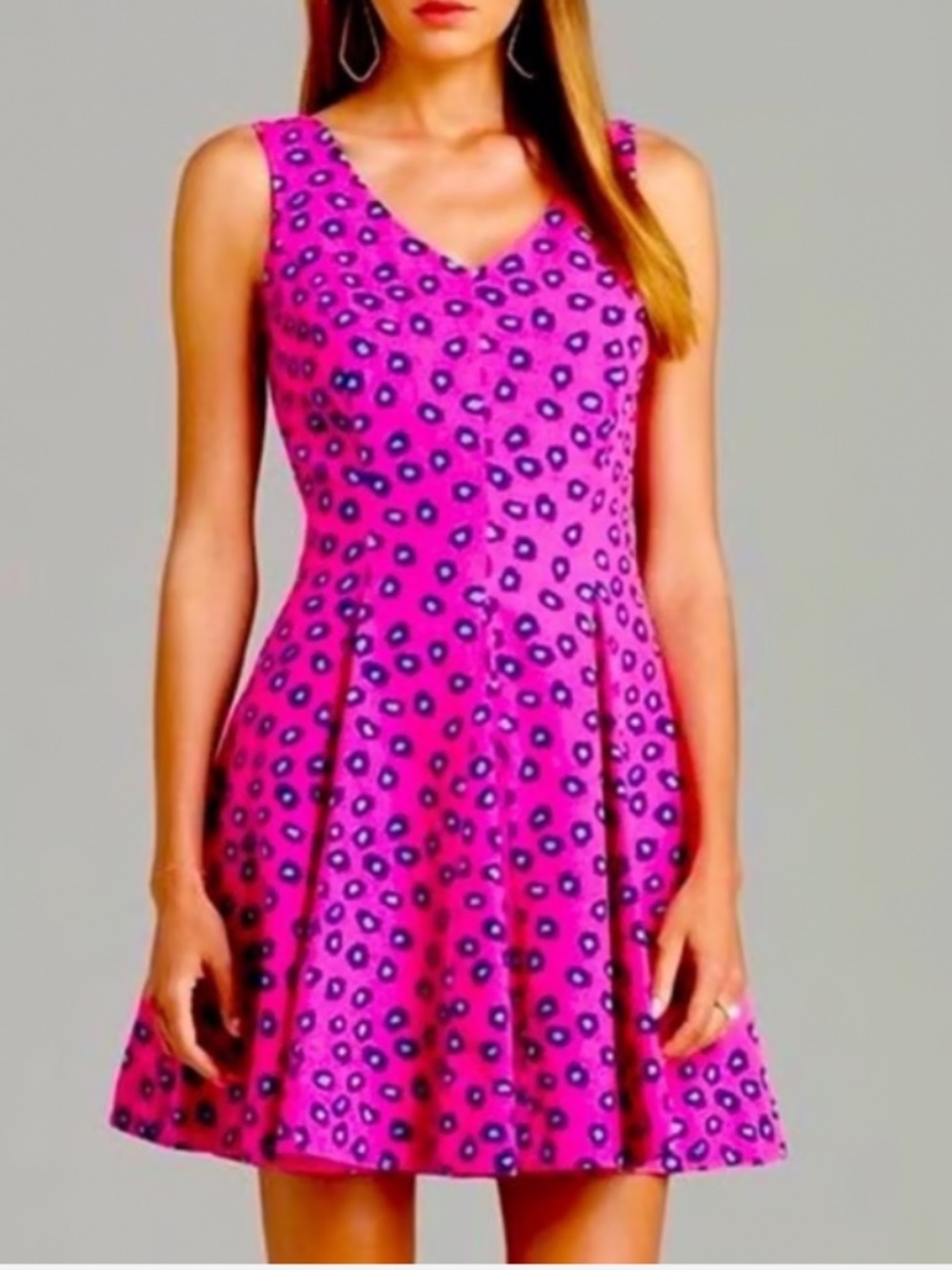 Lilly Pulitzer Clove Dress Cheetah Print Style 61465 Sz 6 Sleeveless Mambo Pink